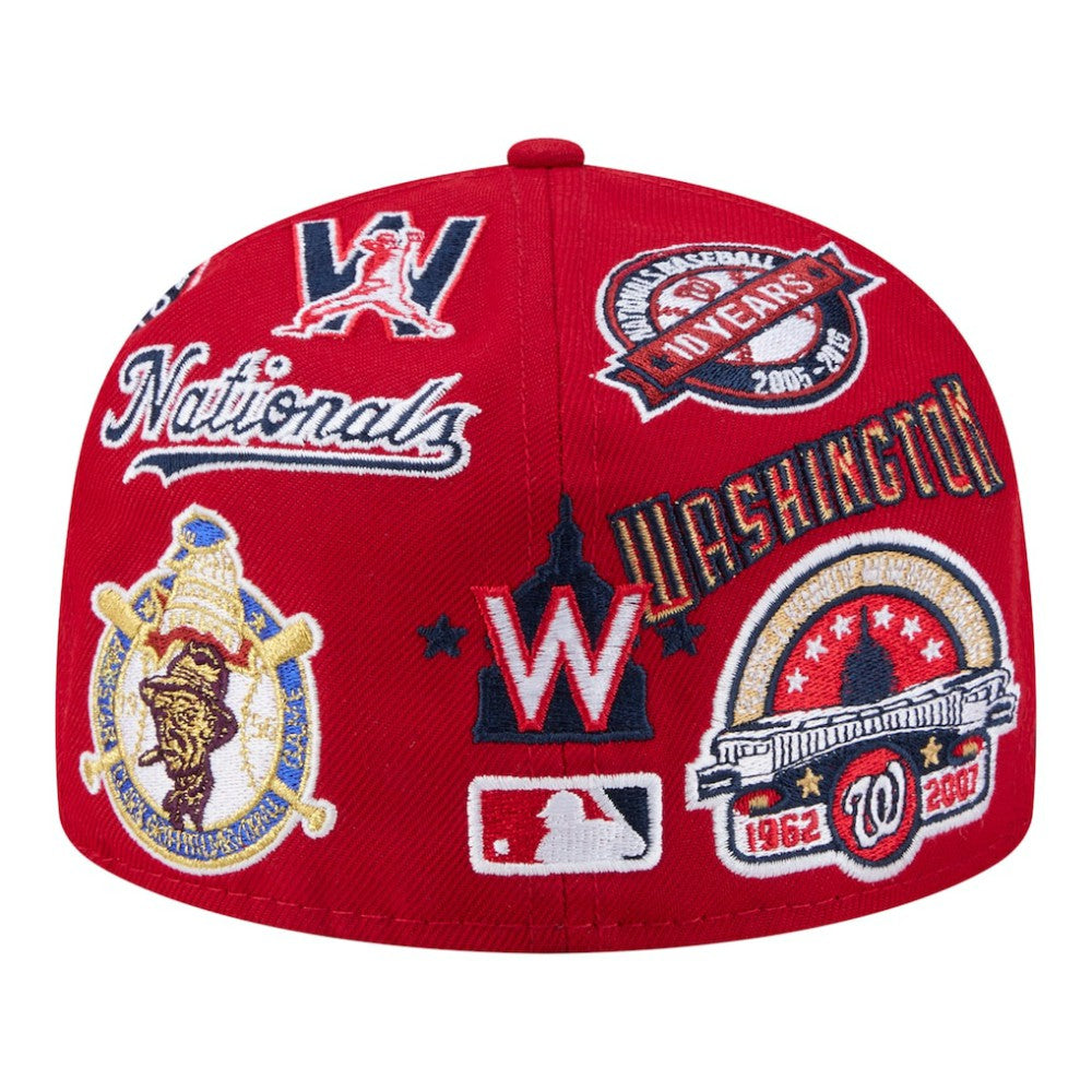 Washington Nationals New Era All Over 59FIFTY Fitted Hat - Red - New Era Discount