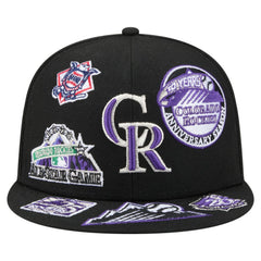 Colorado Rockies New Era All Over 59FIFTY Fitted Hat - Black - New Era Sale