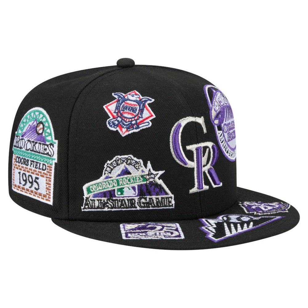 Colorado Rockies New Era All Over 59FIFTY Fitted Hat - Black - New Era Sale