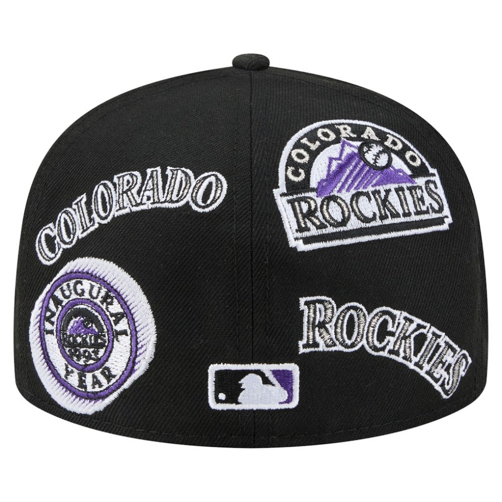 Colorado Rockies New Era All Over 59FIFTY Fitted Hat - Black - New Era Sale