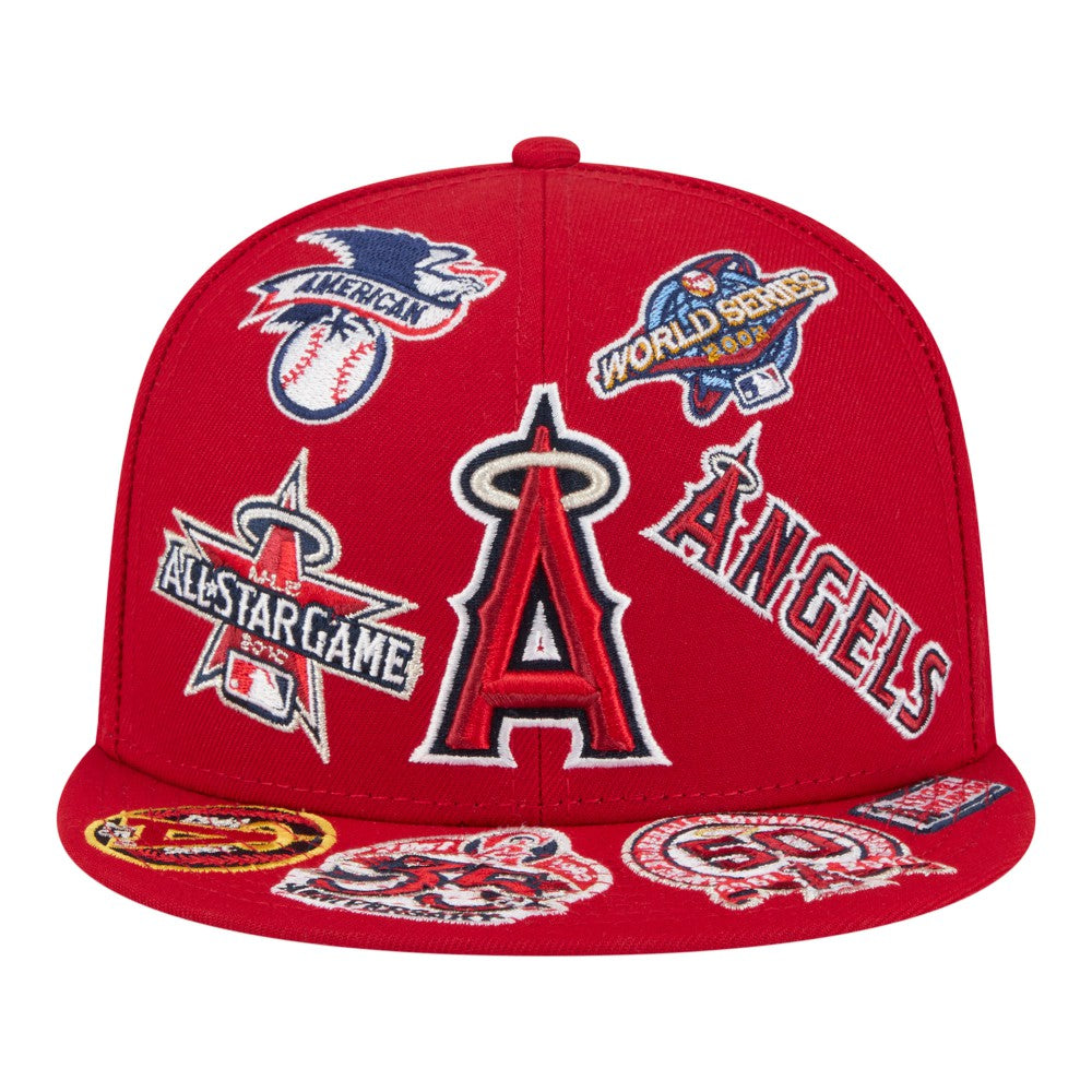 Los Angeles Angels New Era All Over 59FIFTY Fitted Hat - Red - New Era Sale