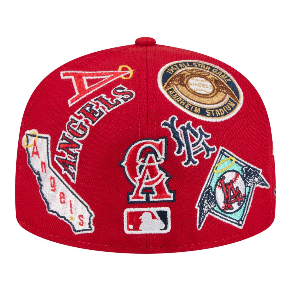 Los Angeles Angels New Era All Over 59FIFTY Fitted Hat - Red - New Era Sale