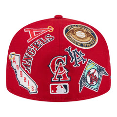 Los Angeles Angels New Era All Over 59FIFTY Fitted Hat - Red - New Era Sale