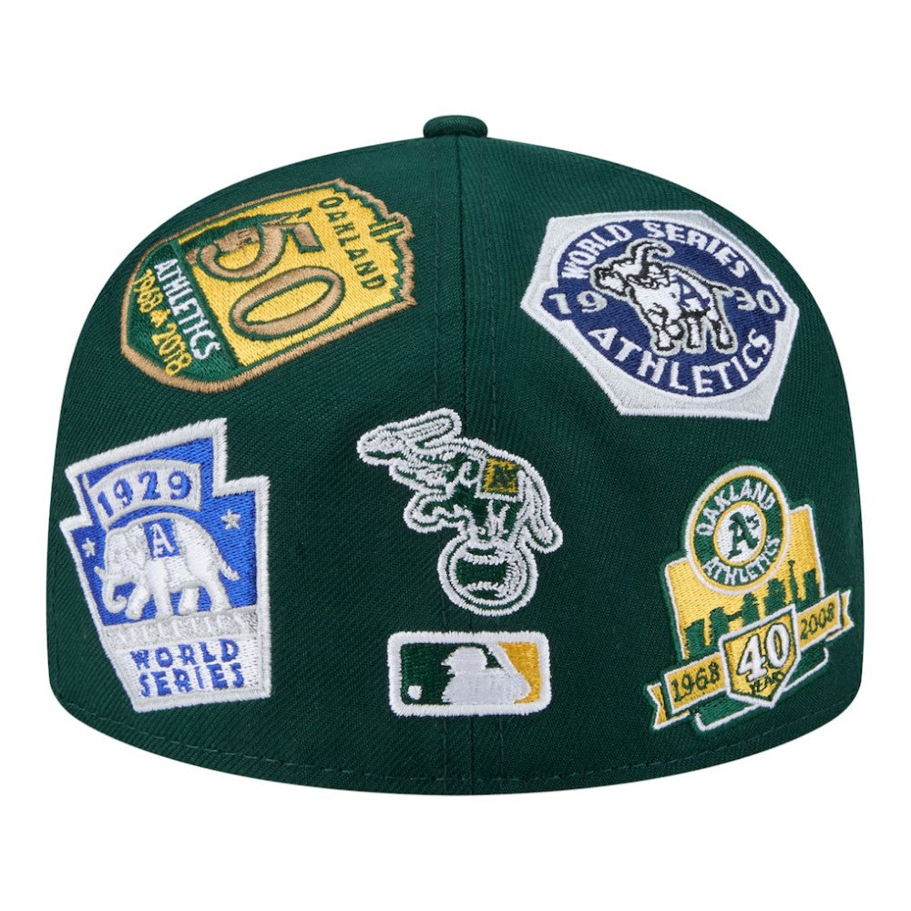 Athletics New Era All Over 59FIFTY Fitted Hat - Green - New Era Lifestyle