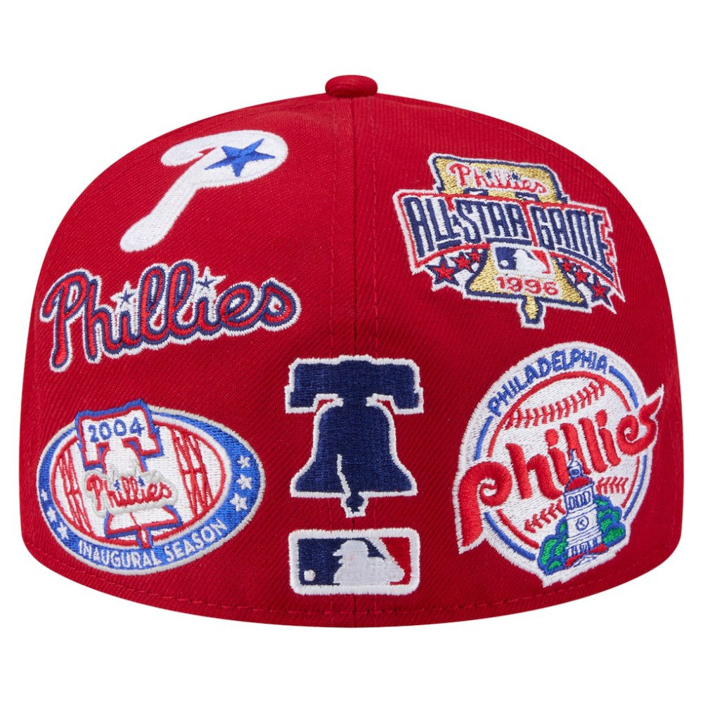 Philadelphia Phillies New Era All Over 59FIFTY Fitted Hat - Red - New Era Discount
