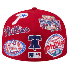 Philadelphia Phillies New Era All Over 59FIFTY Fitted Hat - Red - New Era Discount
