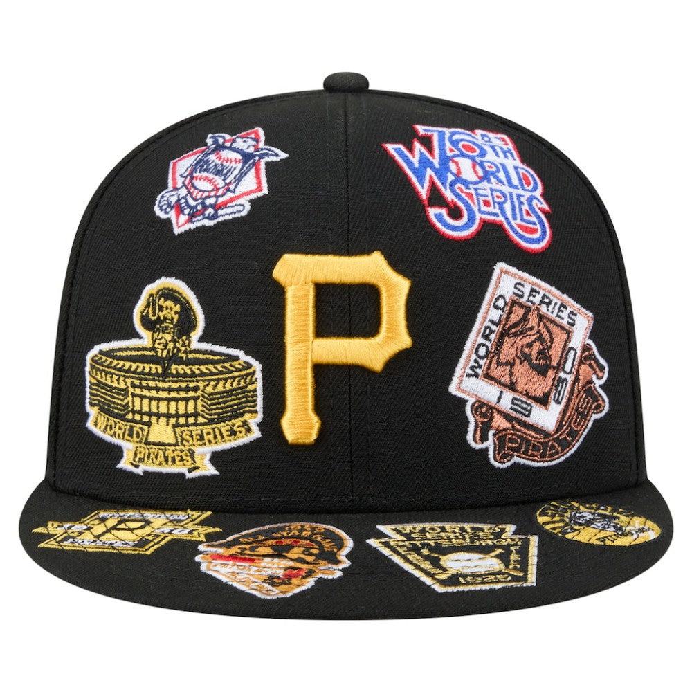 Pittsburgh Pirates New Era All Over 59FIFTY Fitted Hat - Black - New Era Lifestyle