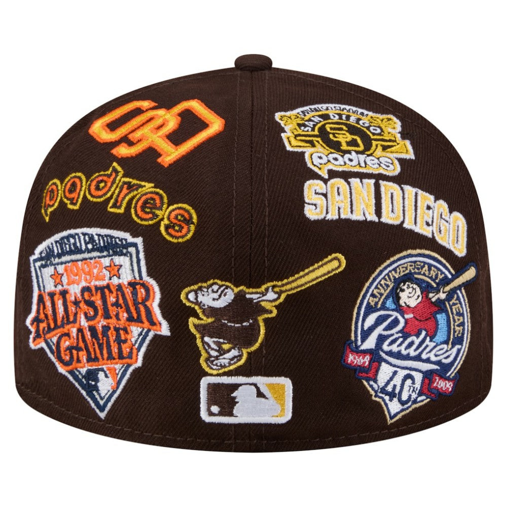 San Diego Padres New Era All Over 59FIFTY Fitted Hat - Brown - New Era Sale