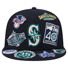 Seattle Mariners New Era All Over 59FIFTY Fitted Hat - Navy - New Era Lifestyle