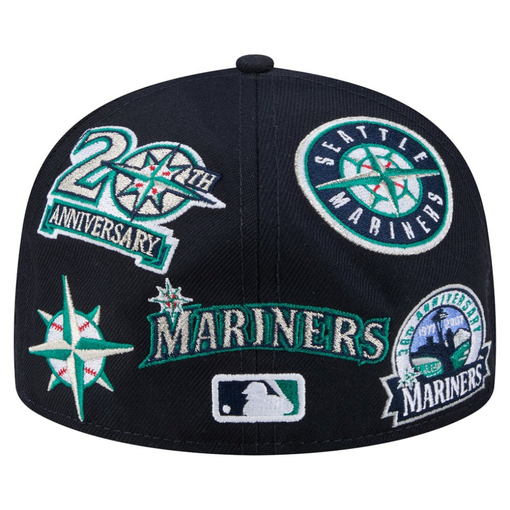 Seattle Mariners New Era All Over 59FIFTY Fitted Hat - Navy - New Era Lifestyle