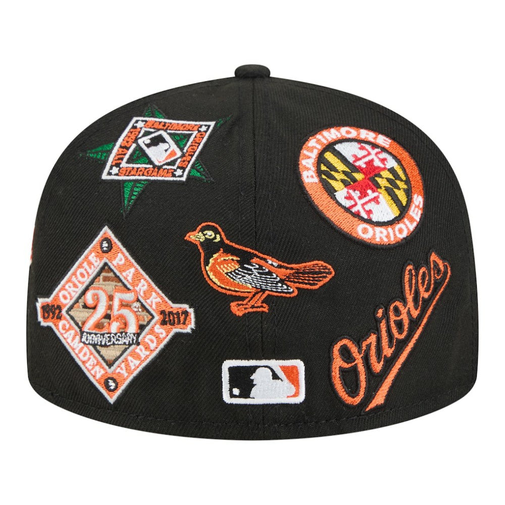 Baltimore Orioles New Era All Over 59FIFTY Fitted Hat - Black - New Era Lifestyle