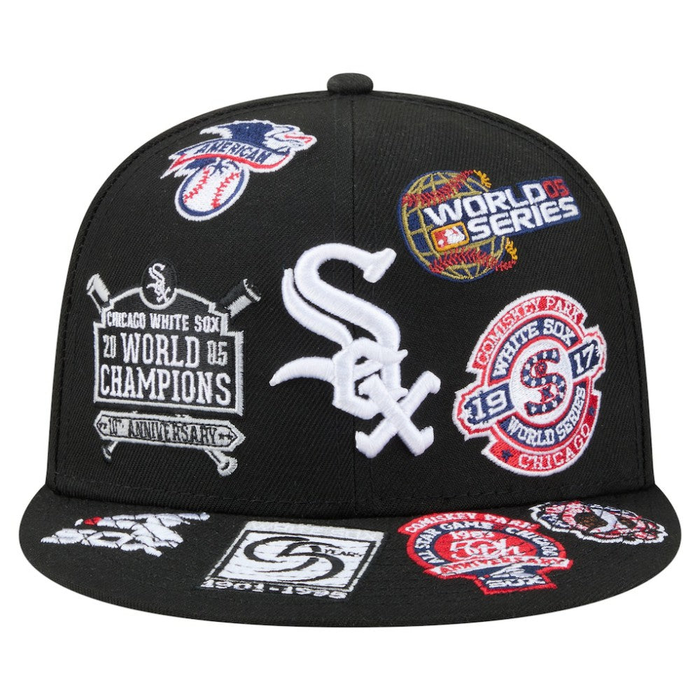Chicago White Sox New Era All Over 59FIFTY Fitted Hat - Black - New Era Sale