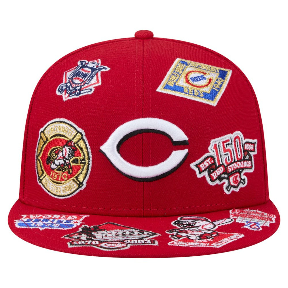 Cincinnati Reds New Era All Over 59FIFTY Fitted Hat - Red - New Era Online
