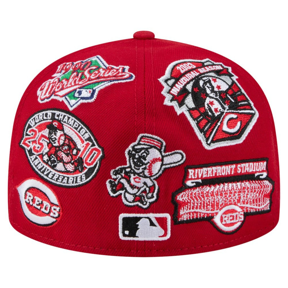 Cincinnati Reds New Era All Over 59FIFTY Fitted Hat - Red - New Era Online
