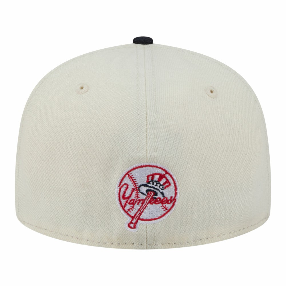 New York Yankees New Era Two-Tone Stitch 59FIFTY Fitted Hat - Cream - New Era Lifestyle