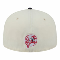 New York Yankees New Era Two-Tone Stitch 59FIFTY Fitted Hat - Cream - New Era Lifestyle