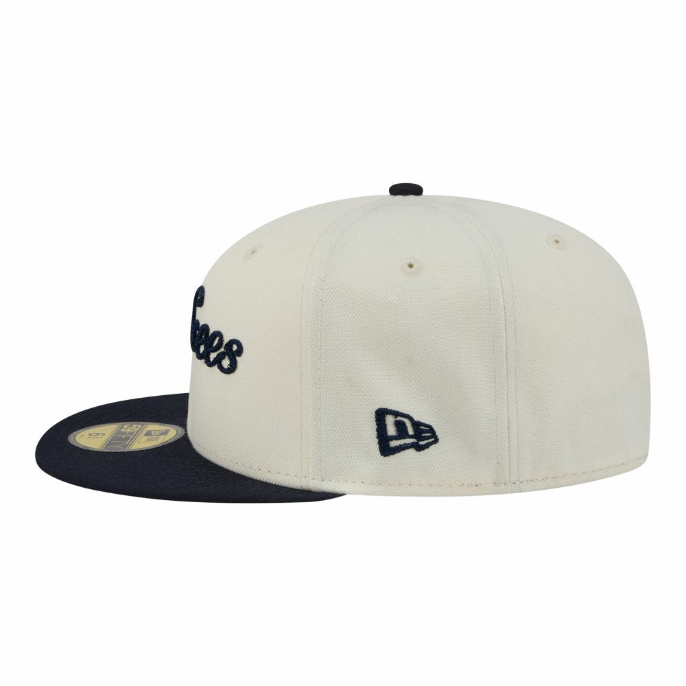 New York Yankees New Era Two-Tone Stitch 59FIFTY Fitted Hat - Cream - New Era Lifestyle