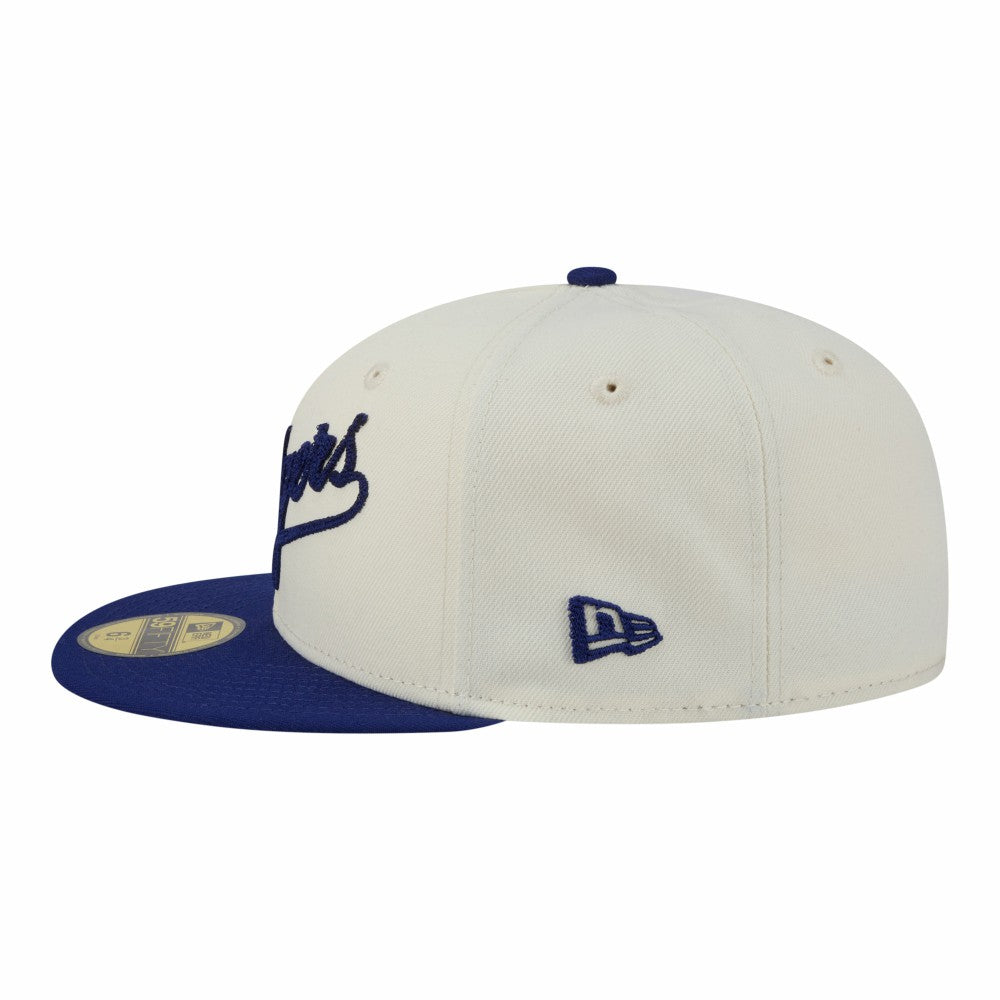 Los Angeles Dodgers New Era Two-Tone Stitch 59FIFTY Fitted Hat - Cream - New Era Online