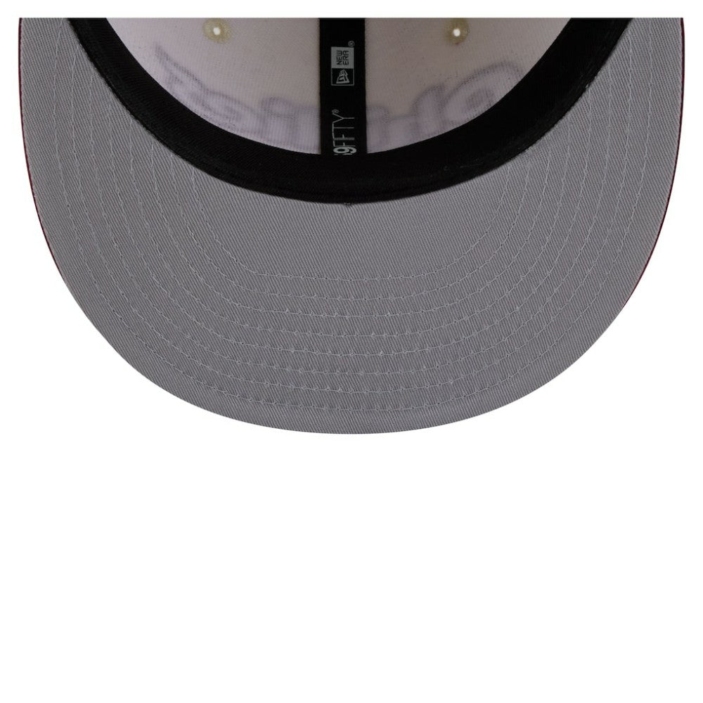 Philadelphia Phillies New Era Two-Tone Stitch 59FIFTY Fitted Hat - Cream - New Era Lifestyle