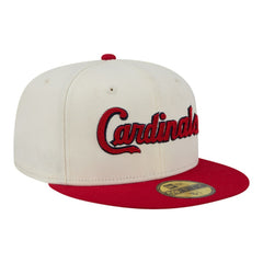 St. Louis Cardinals New Era Two-Tone Stitch 59FIFTY Fitted Hat - Cream - New Era Sale