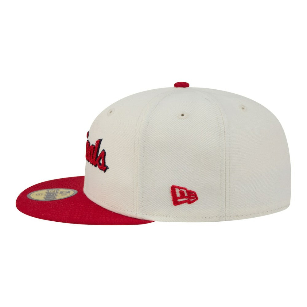 St. Louis Cardinals New Era Two-Tone Stitch 59FIFTY Fitted Hat - Cream - New Era Sale