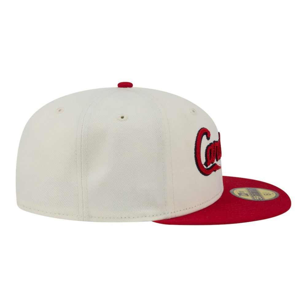 St. Louis Cardinals New Era Two-Tone Stitch 59FIFTY Fitted Hat - Cream - New Era Sale