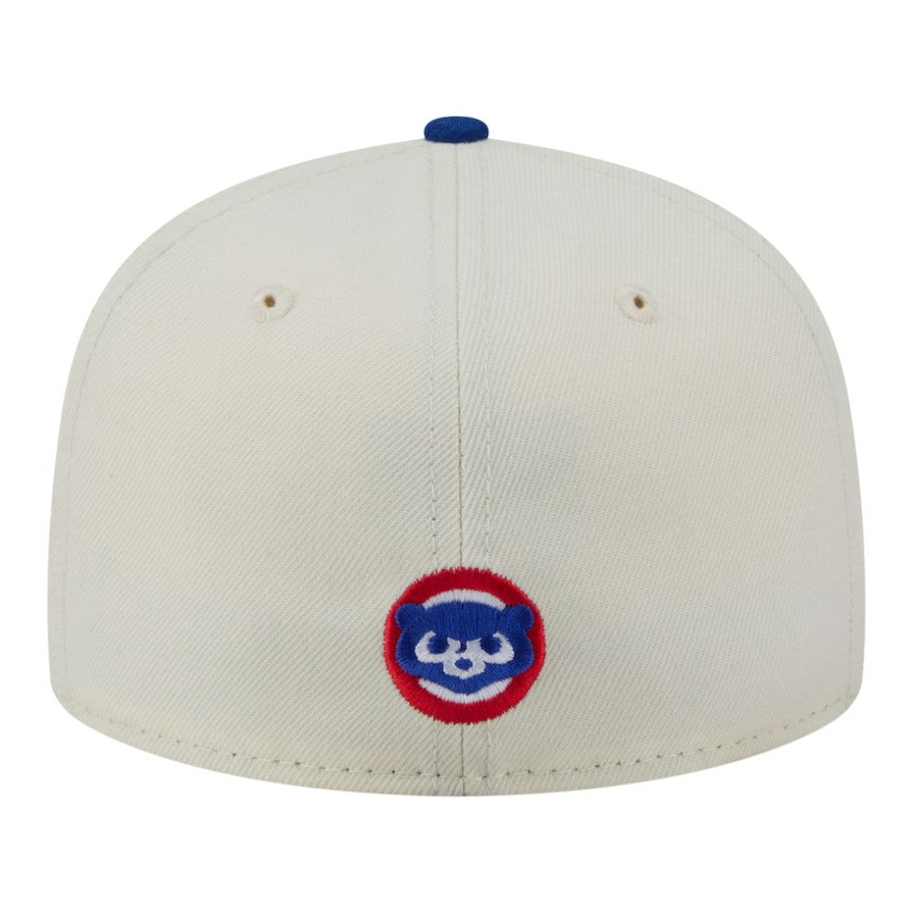 Chicago Cubs New Era Two-Tone Stitch 59FIFTY Fitted Hat - Cream - New Era Online