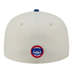 Chicago Cubs New Era Two-Tone Stitch 59FIFTY Fitted Hat - Cream - New Era Online