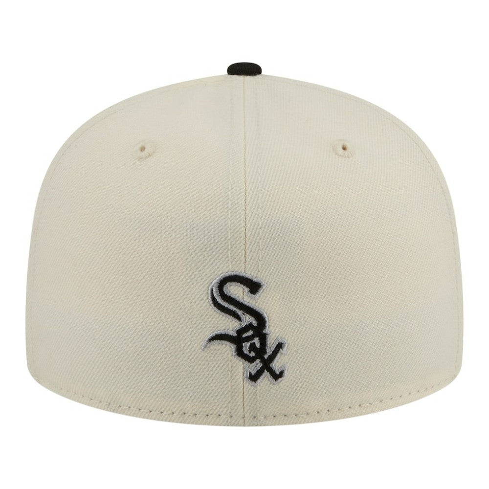 Chicago White Sox New Era Two-Tone Stitch 59FIFTY Fitted Hat - Cream - New Era Online