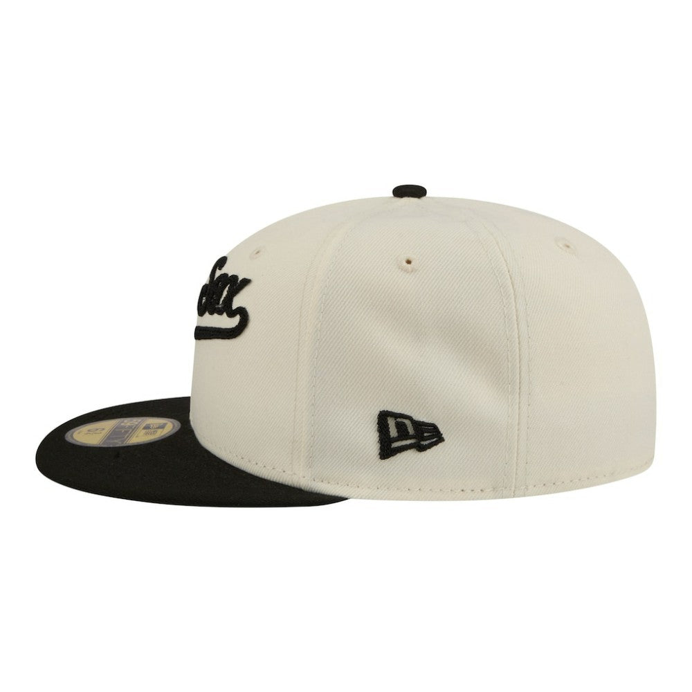 Chicago White Sox New Era Two-Tone Stitch 59FIFTY Fitted Hat - Cream - New Era Online