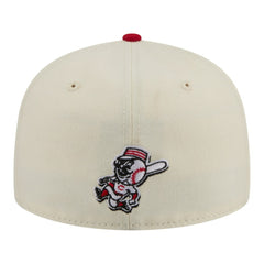 Cincinnati Reds New Era Two-Tone Stitch 59FIFTY Fitted Hat - Cream - New Era Online