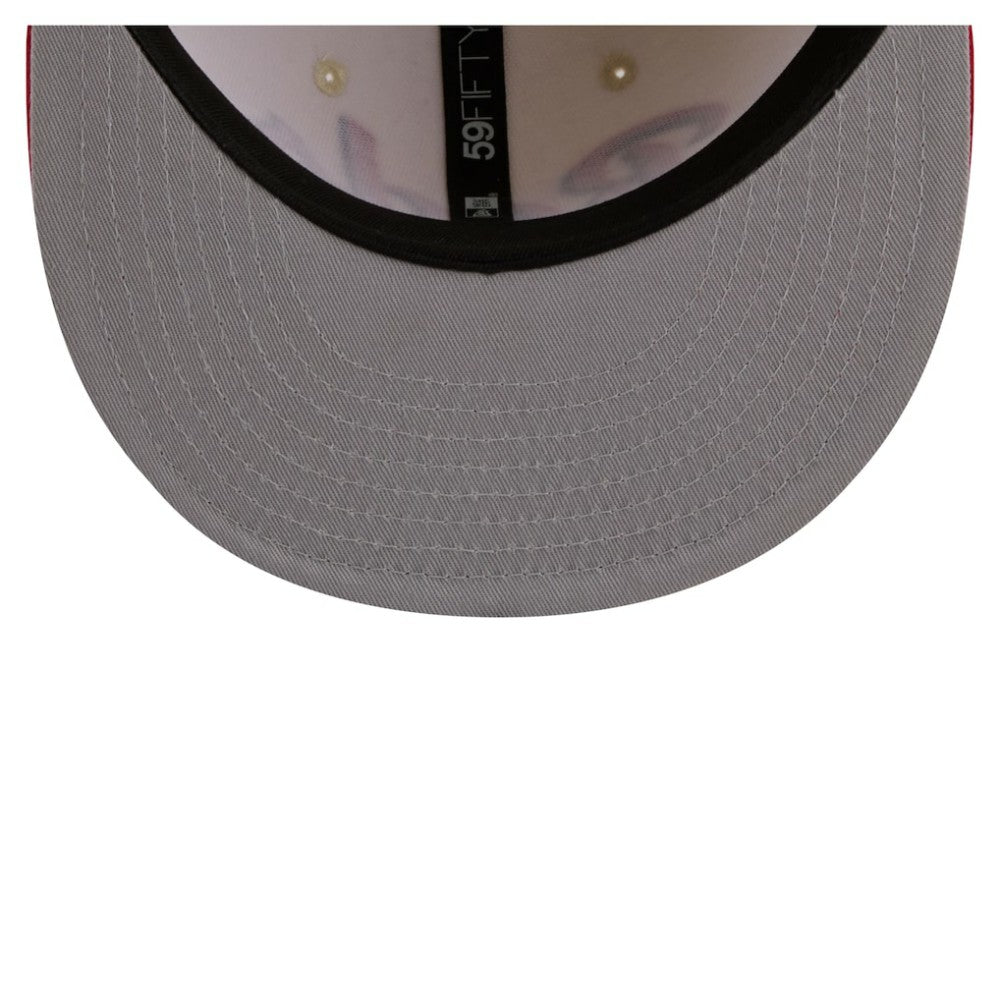 Cincinnati Reds New Era Two-Tone Stitch 59FIFTY Fitted Hat - Cream - New Era Online