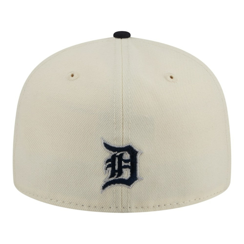 Detroit Tigers New Era Two-Tone Stitch 59FIFTY Fitted Hat - Cream - New Era Discount