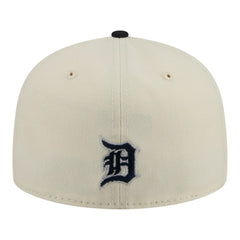 Detroit Tigers New Era Two-Tone Stitch 59FIFTY Fitted Hat - Cream - New Era Discount