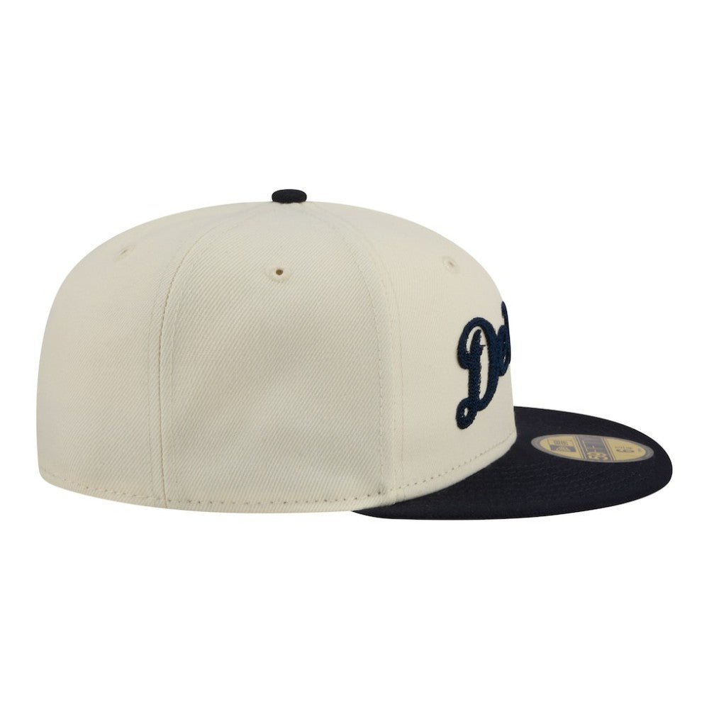 Detroit Tigers New Era Two-Tone Stitch 59FIFTY Fitted Hat - Cream - New Era Discount