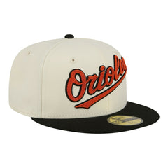 Baltimore Orioles New Era Two-Tone Stitch 59FIFTY Fitted Hat - Cream - New Era on Sale