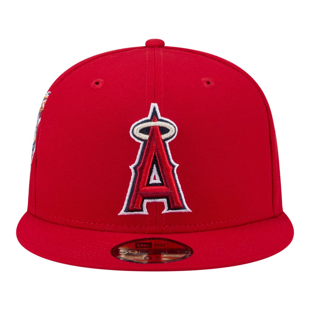 Los Angeles Angels New Era Hidden Hit 59FIFTY Fitted Hat - Red - New Era Discount