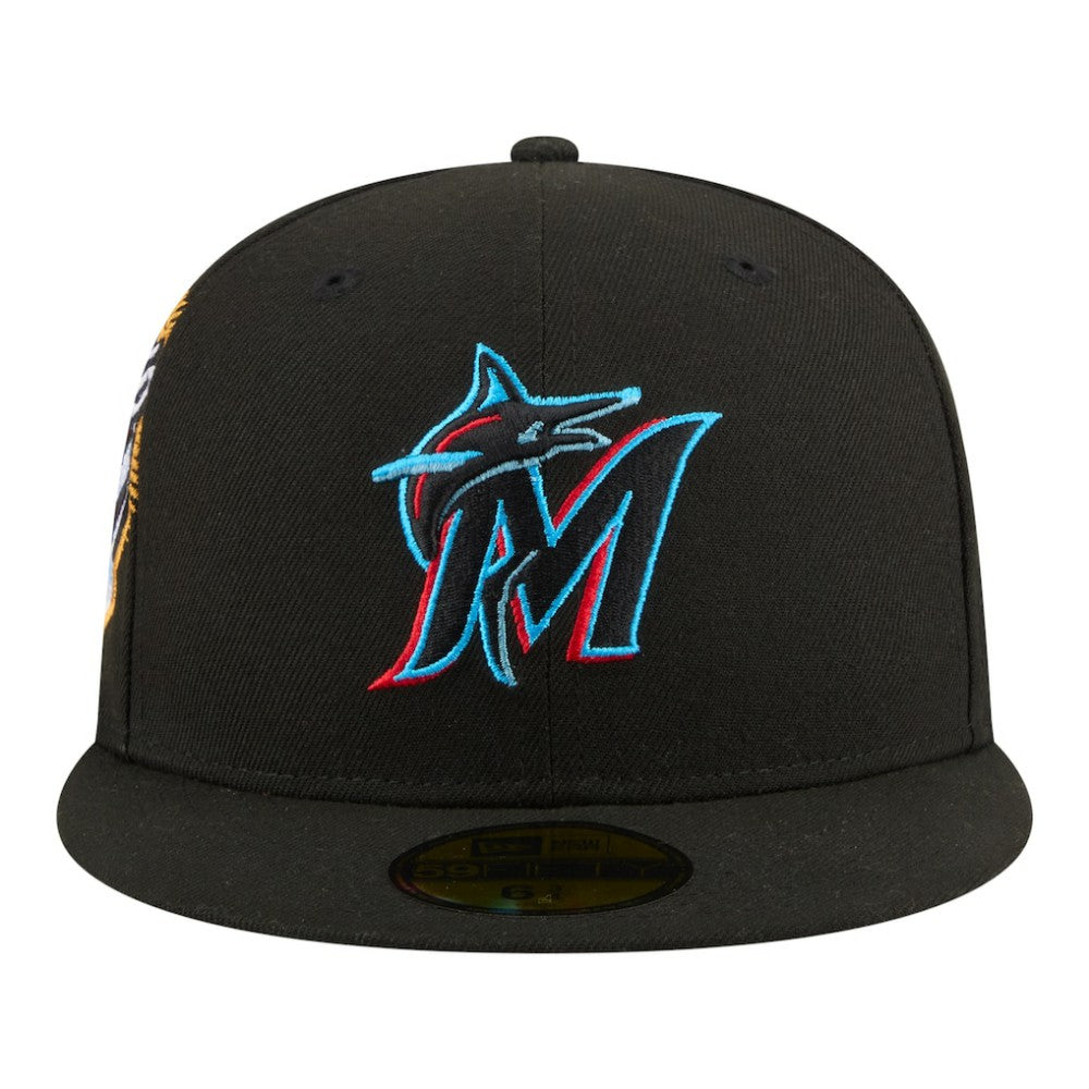 Miami Marlins New Era Hidden Hit 59FIFTY Fitted Hat - Black - New Era Online