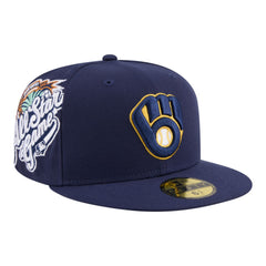 Milwaukee Brewers New Era Hidden Hit 59FIFTY Fitted Hat - Navy - New Era on Sale