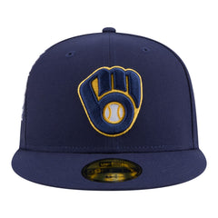 Milwaukee Brewers New Era Hidden Hit 59FIFTY Fitted Hat - Navy - New Era on Sale
