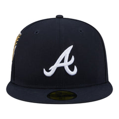 Atlanta Braves New Era Hidden Hit 59FIFTY Fitted Hat - Navy - New Era Discount