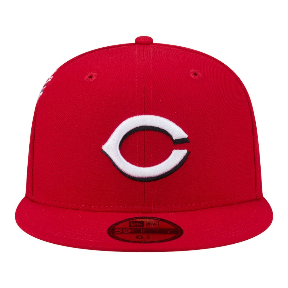 Cincinnati Reds New Era Hidden Hit 59FIFTY Fitted Hat - Red - New Era Discount