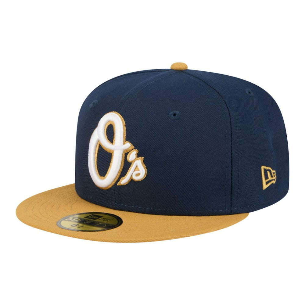 Baltimore Orioles New Era Two-Tone Color Pack 59FIFTY Fitted Hat - Navy/Khaki - New Era Lifestyle