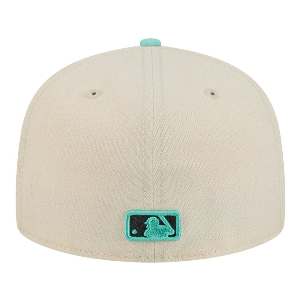 Chicago Cubs New Era Two-Tone Color Pack 59FIFTY Fitted Hat - Light Beige/Turquoise - New Era on Sale