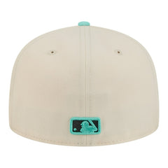 Chicago Cubs New Era Two-Tone Color Pack 59FIFTY Fitted Hat - Light Beige/Turquoise - New Era on Sale