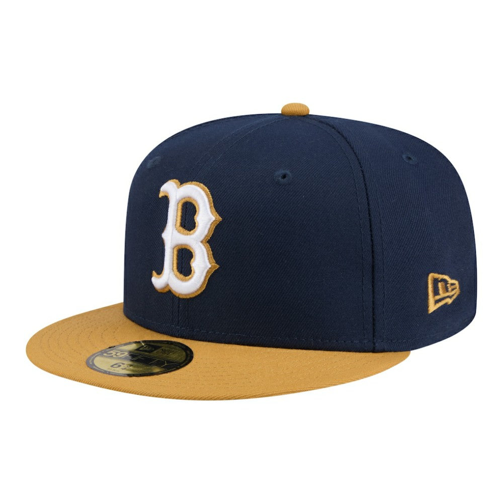 Boston Red Sox New Era Two-Tone Color Pack 59FIFTY Fitted Hat - Navy/Khaki - New Era Lifestyle