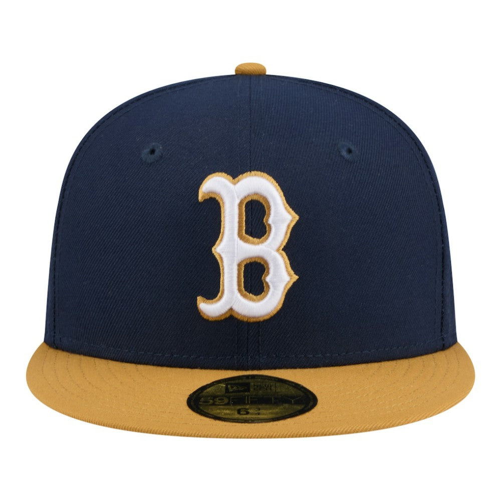 Boston Red Sox New Era Two-Tone Color Pack 59FIFTY Fitted Hat - Navy/Khaki - New Era Lifestyle