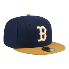 Boston Red Sox New Era Two-Tone Color Pack 59FIFTY Fitted Hat - Navy/Khaki - New Era Lifestyle