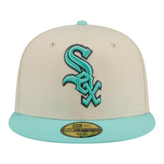 Chicago White Sox New Era Two-Tone Color Pack 59FIFTY Fitted Hat - Light Beige/Turquoise - New Era Discount