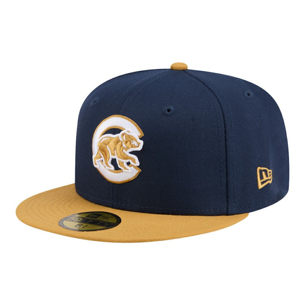 Chicago Cubs New Era Two-Tone Color Pack 59FIFTY Fitted Hat - Navy/Khaki - New Era Lifestyle